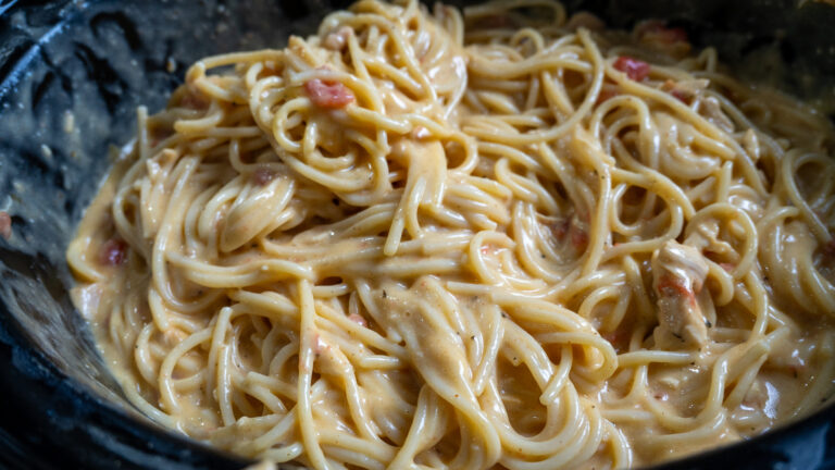 bowl of chicken spaghetti