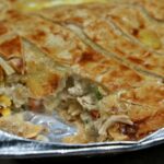 chicken pot pie in aluminum pan