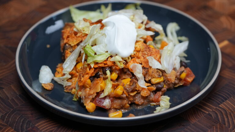 Dorito Casserole on a plate