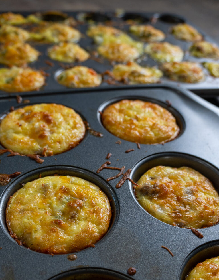 breakfast bites in baking muffin pan