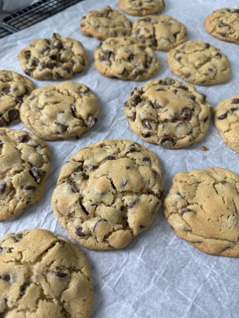 baked chocolate chip cookies