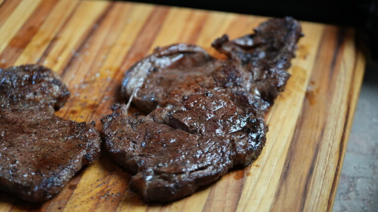 steak on cutting board