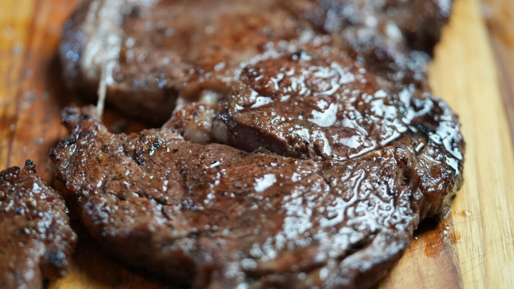 steak on cutting board