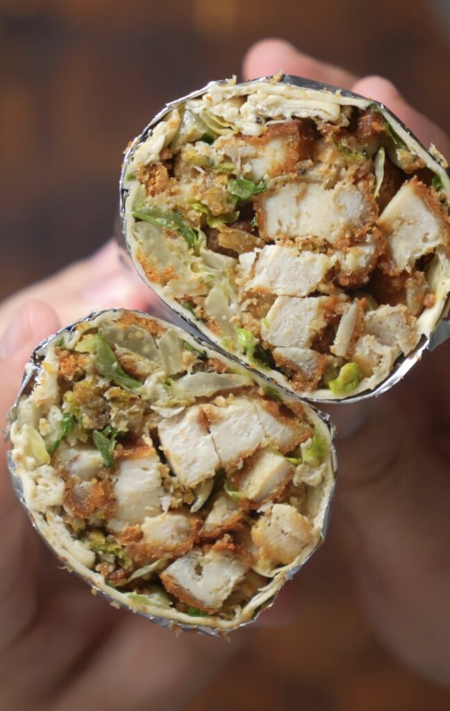 chicken caesar salad wraps