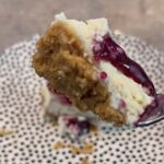 Blueberry Lemon Cheesecake on plate