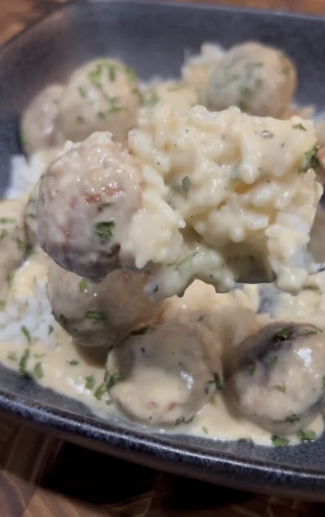 swedish meatballs with rice