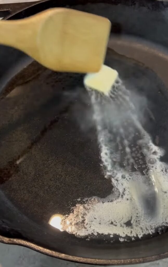 butter in pan