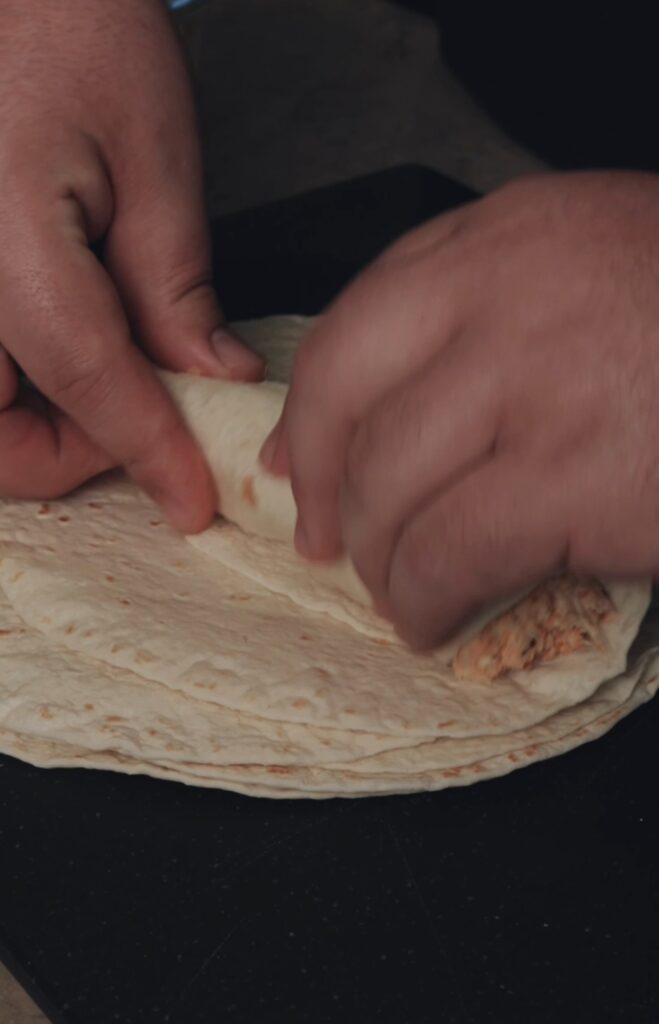 rolling chicken bacon ranch taquitos