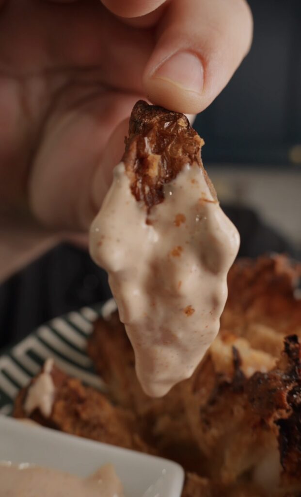 onion dipped in sauce