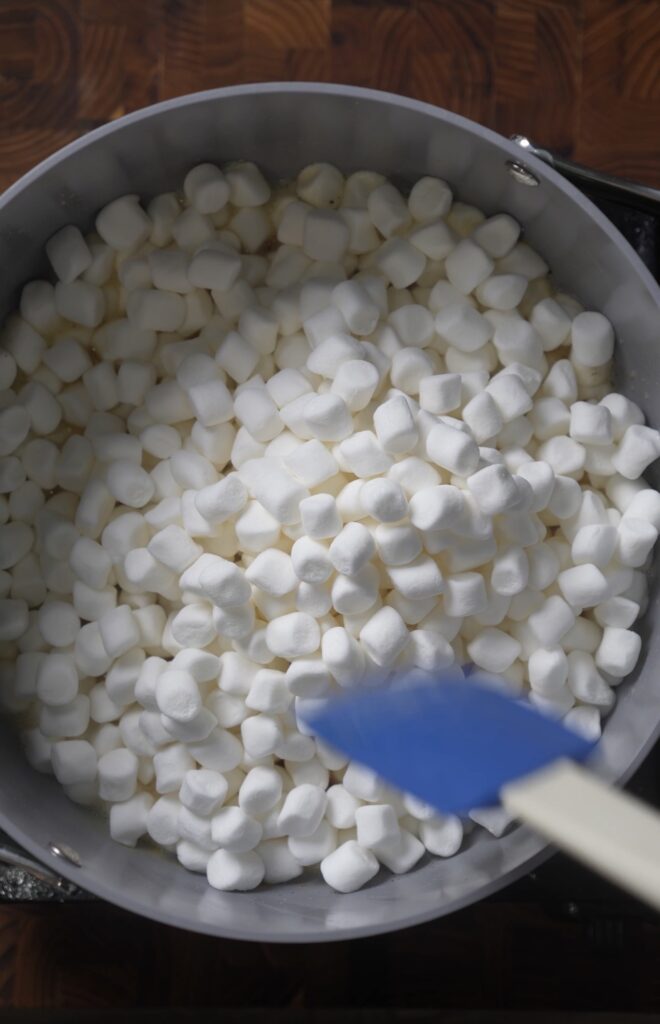 marshmallows in pot