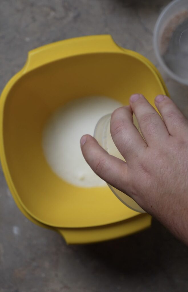 ingredients in yellow bowl