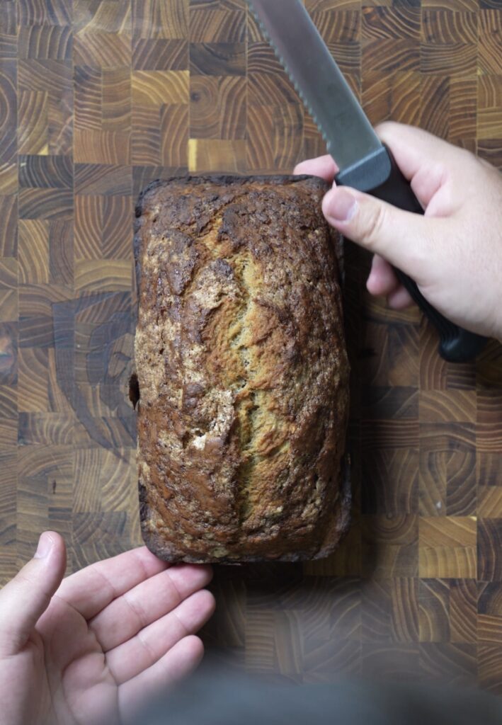 Loaf of banana bread