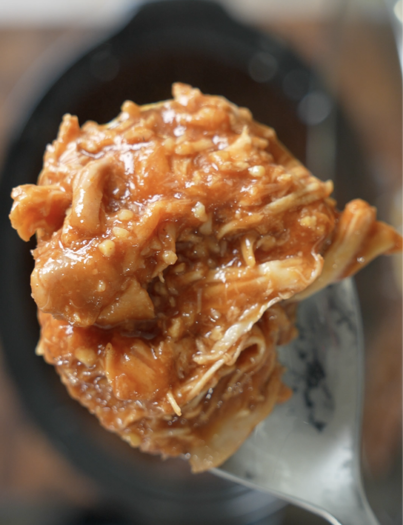BBQ Chicken on a spoon
