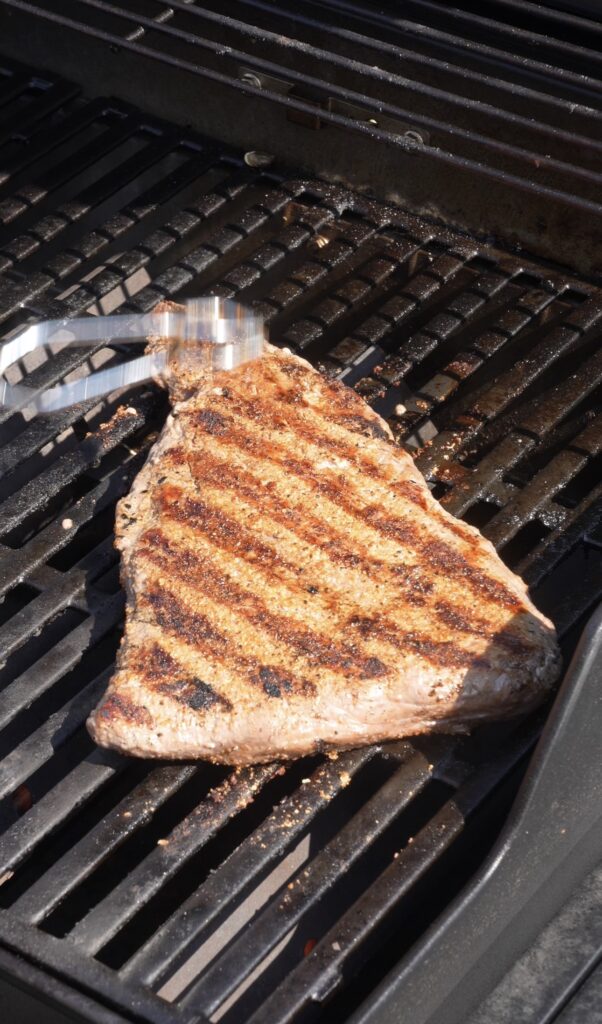 steak with grill marks
