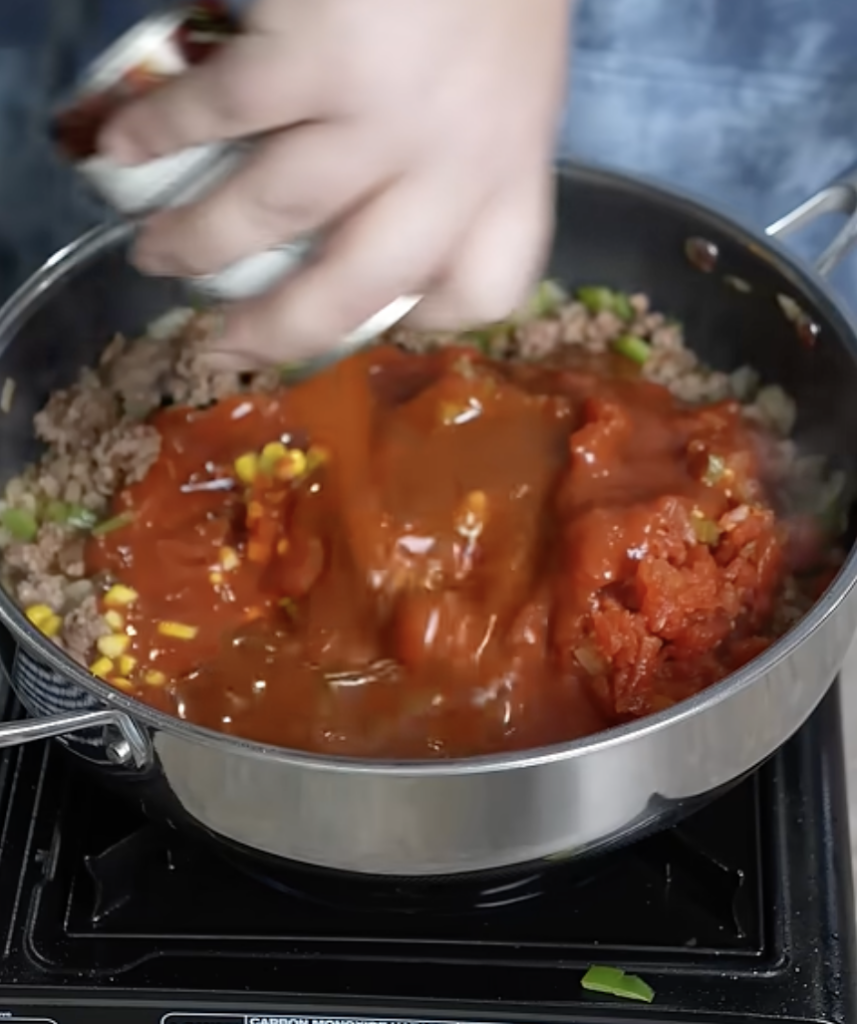 mixing all ingredients