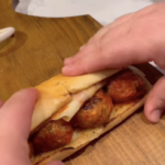 finishing up meatball sub assembly