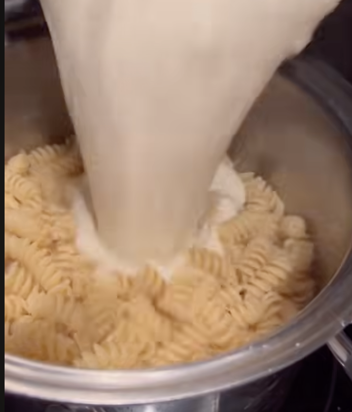 adding sauce