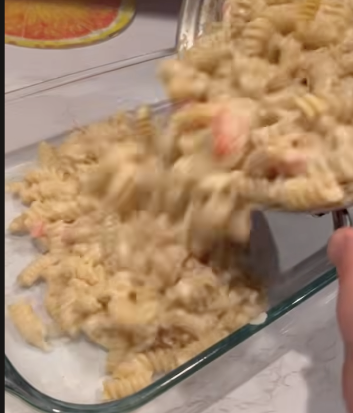 dumping out noodles