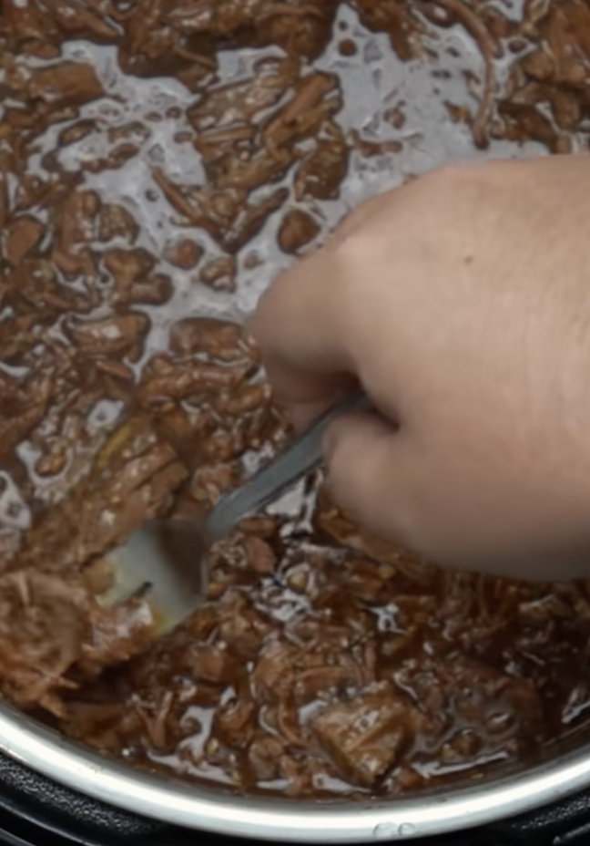 shredding the meat
