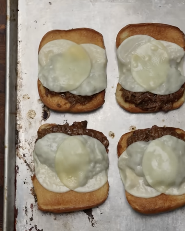 sandwiches with cheese melted
