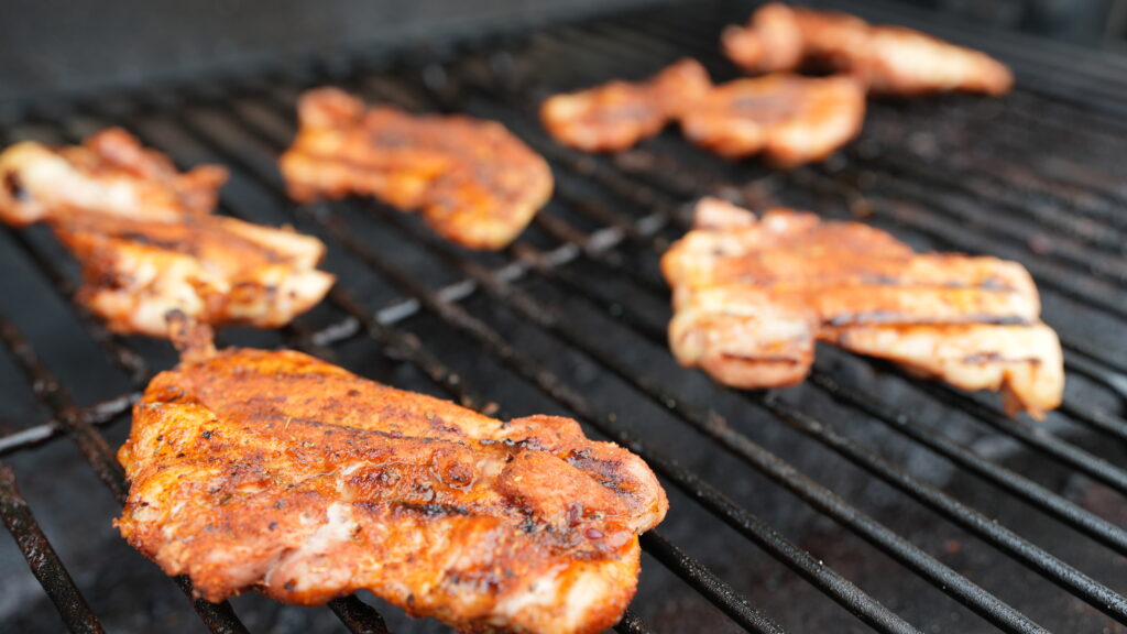 chicken on smoker