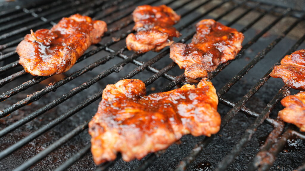 more bbq on the chicken
